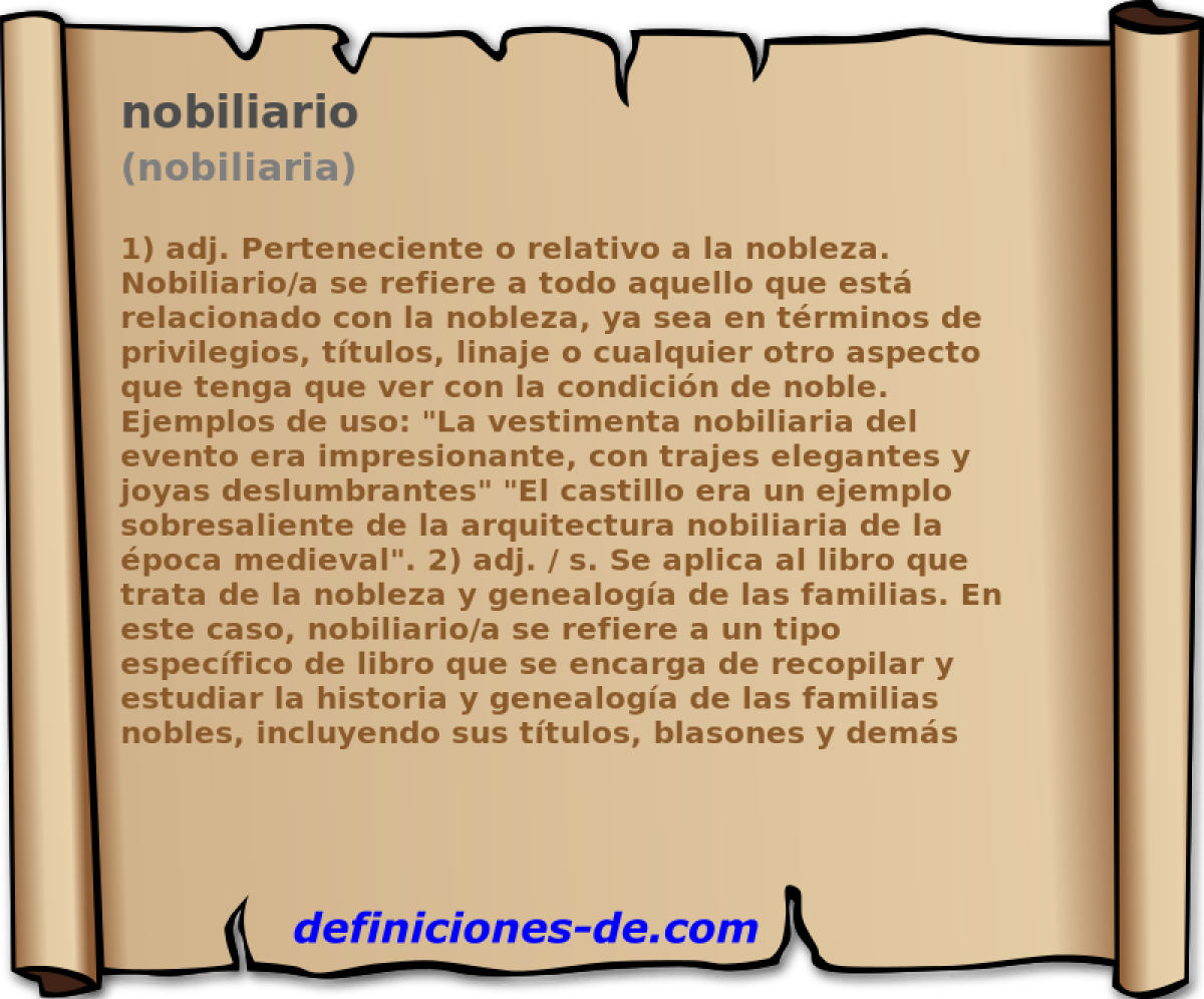 nobiliario (nobiliaria)