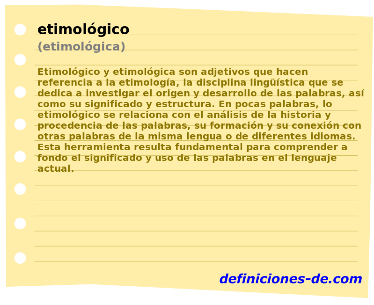 etimolgico (etimolgica)
