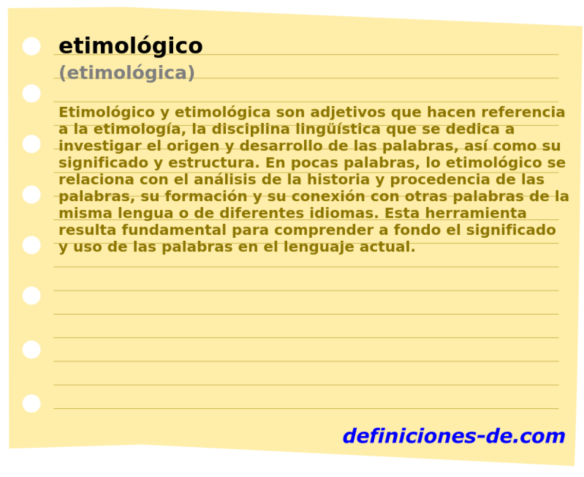 etimolgico (etimolgica)