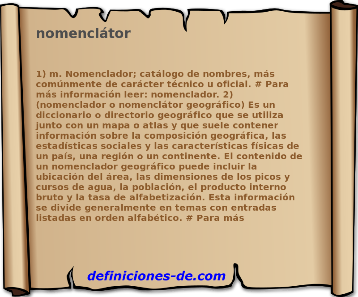 nomencltor 