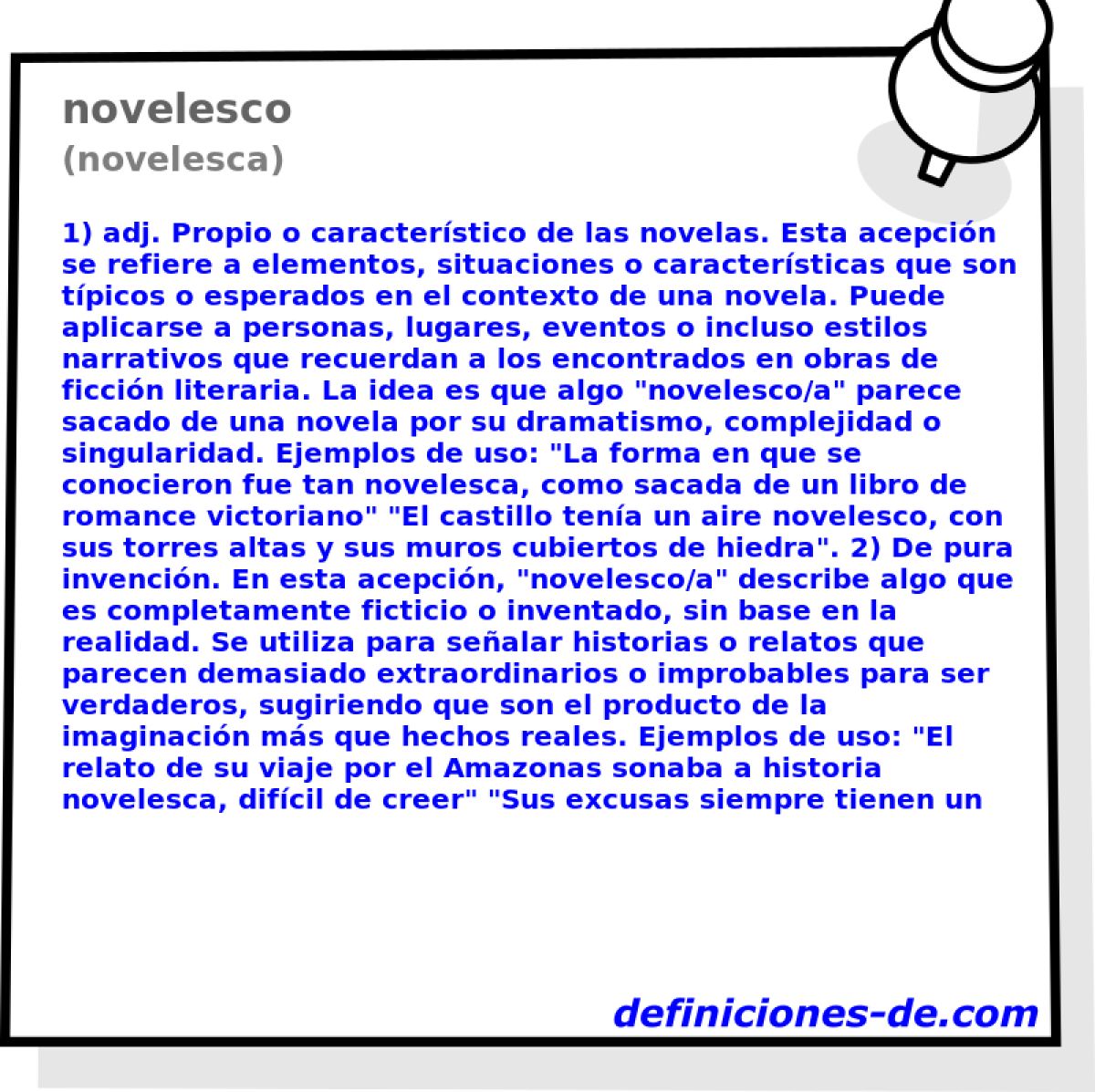 novelesco (novelesca)
