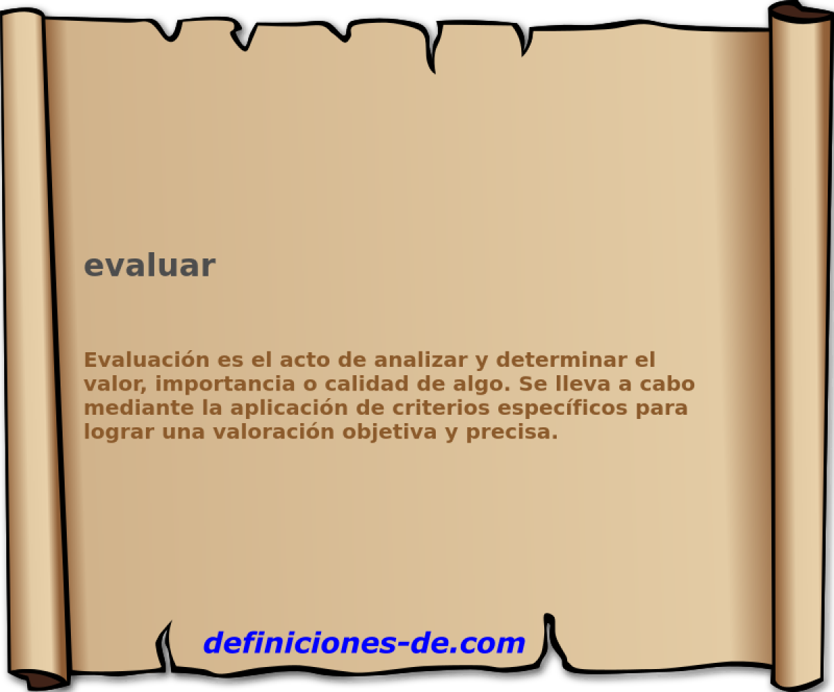 evaluar 