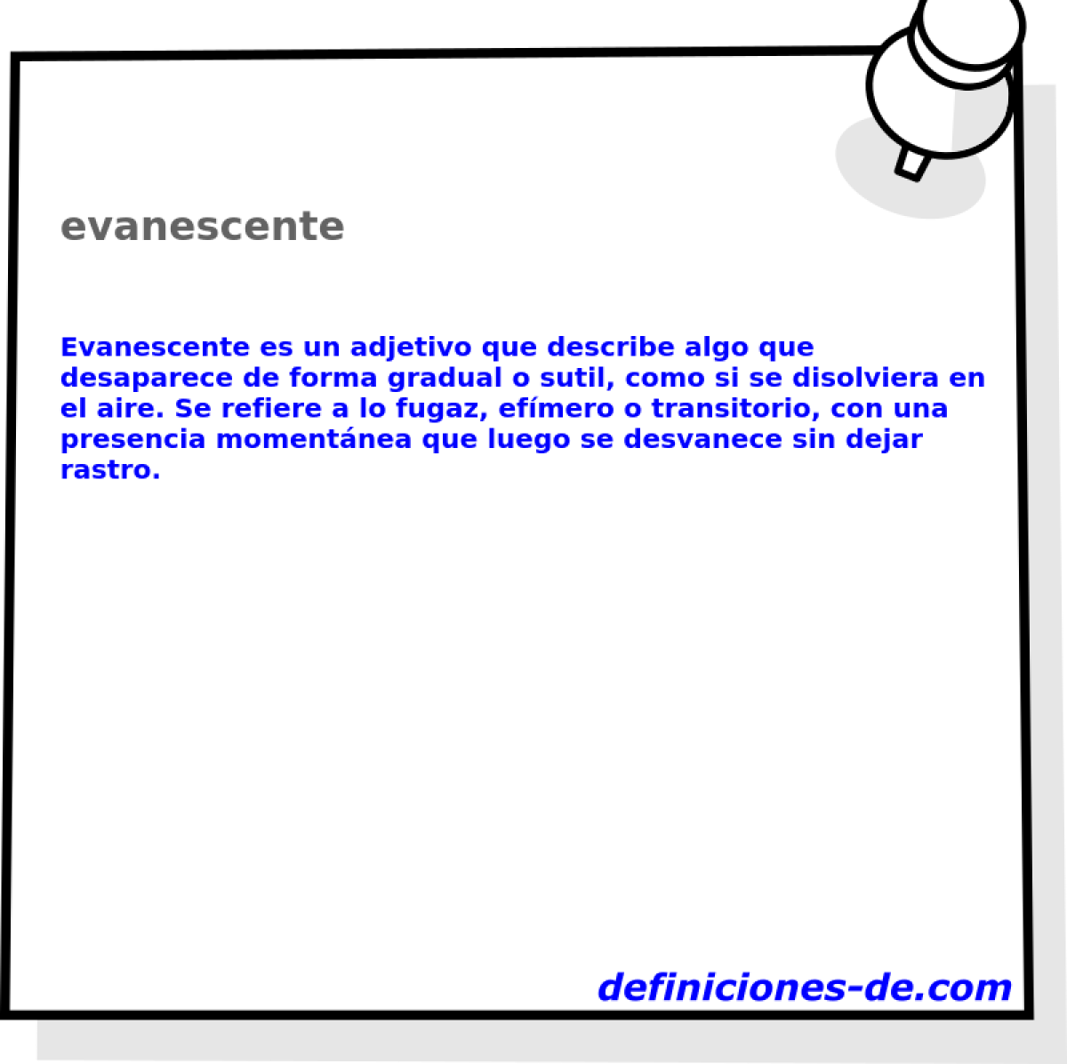 evanescente 