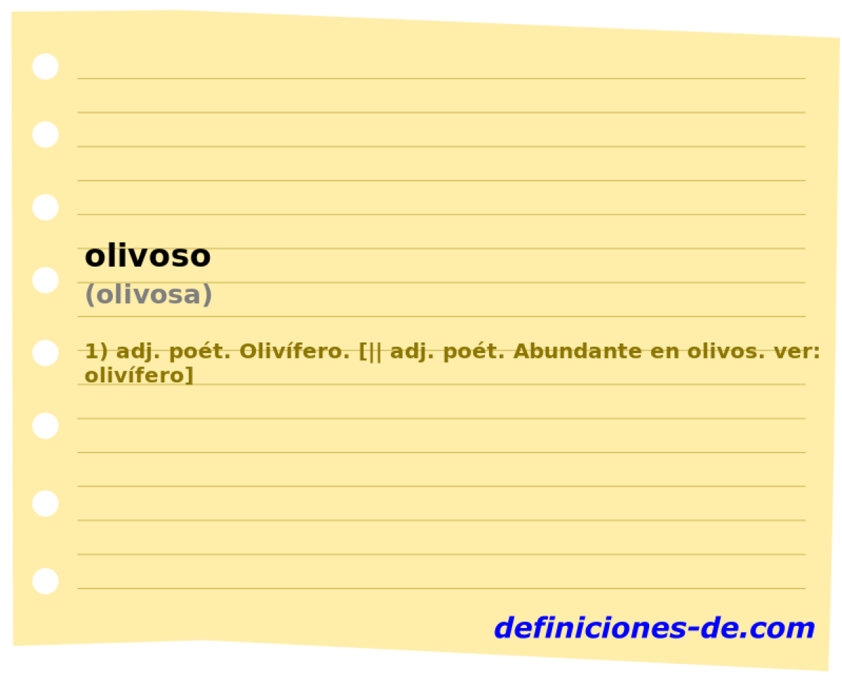 olivoso (olivosa)