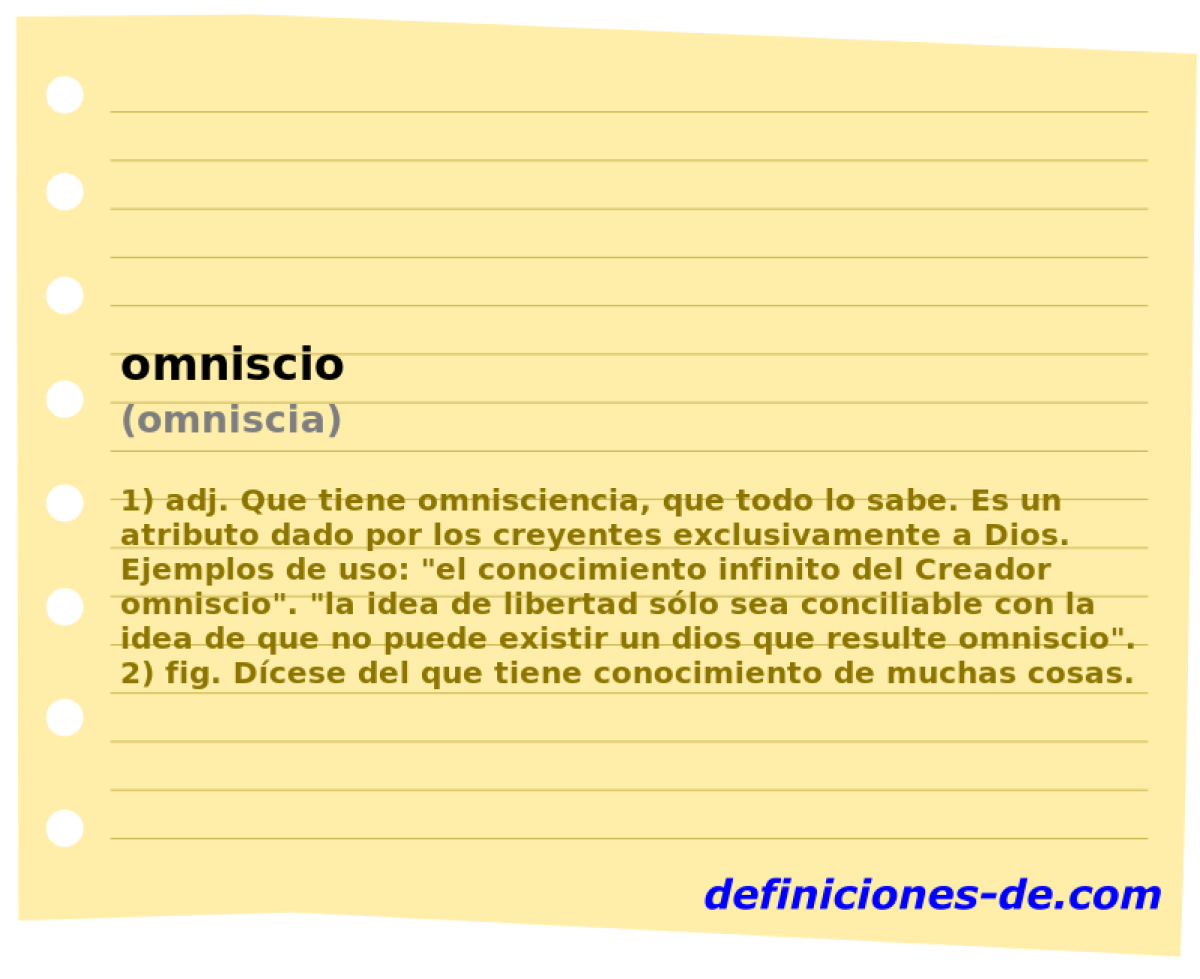 omniscio (omniscia)