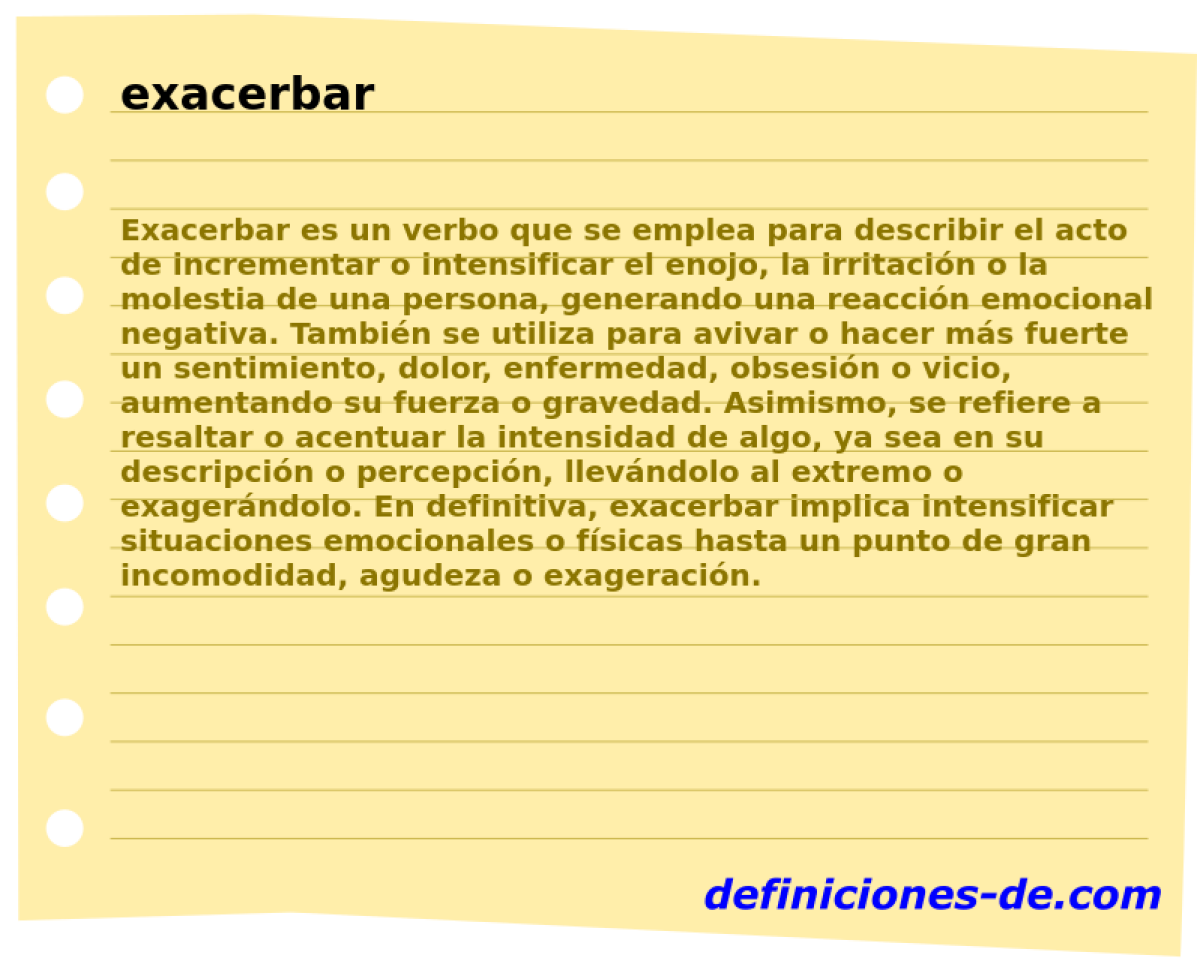 exacerbar 