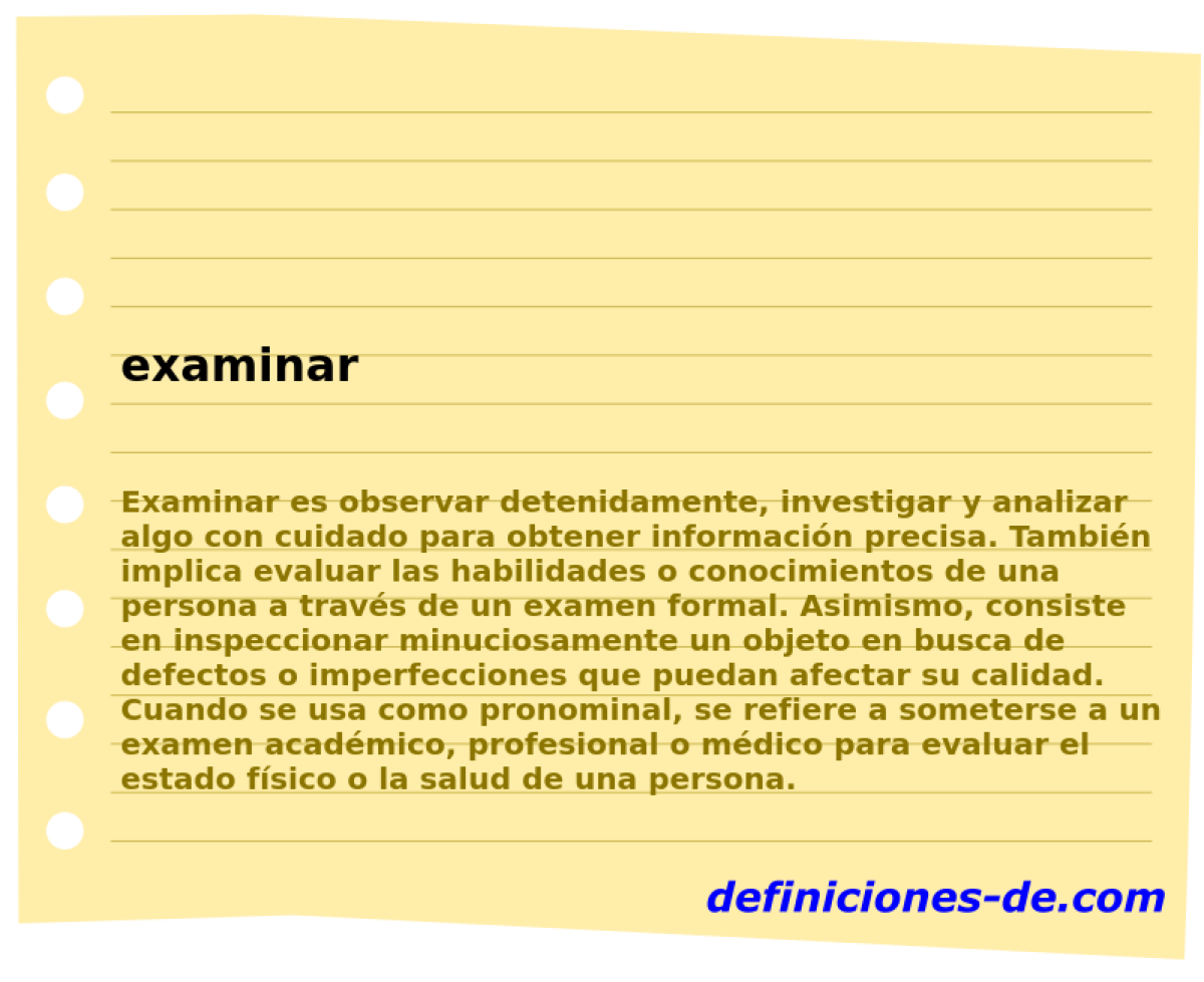 examinar 