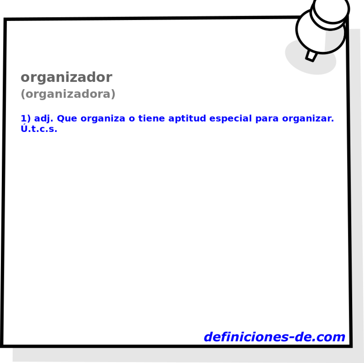 organizador (organizadora)