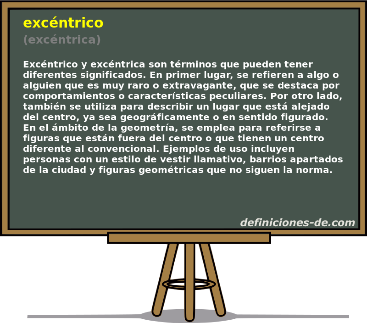 excntrico (excntrica)