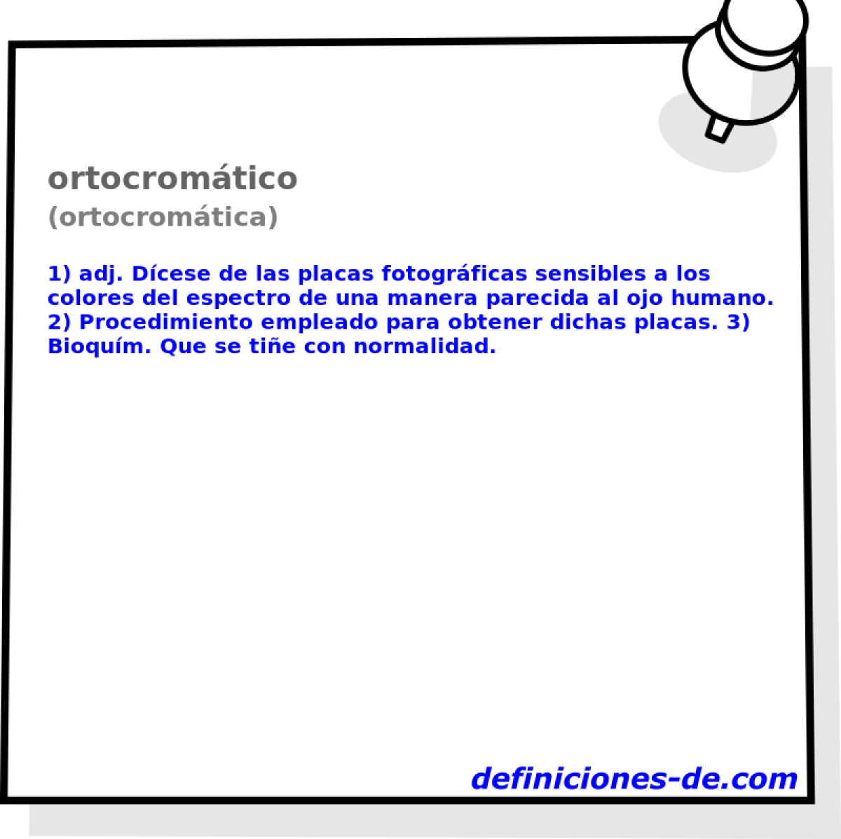 ortocromtico (ortocromtica)