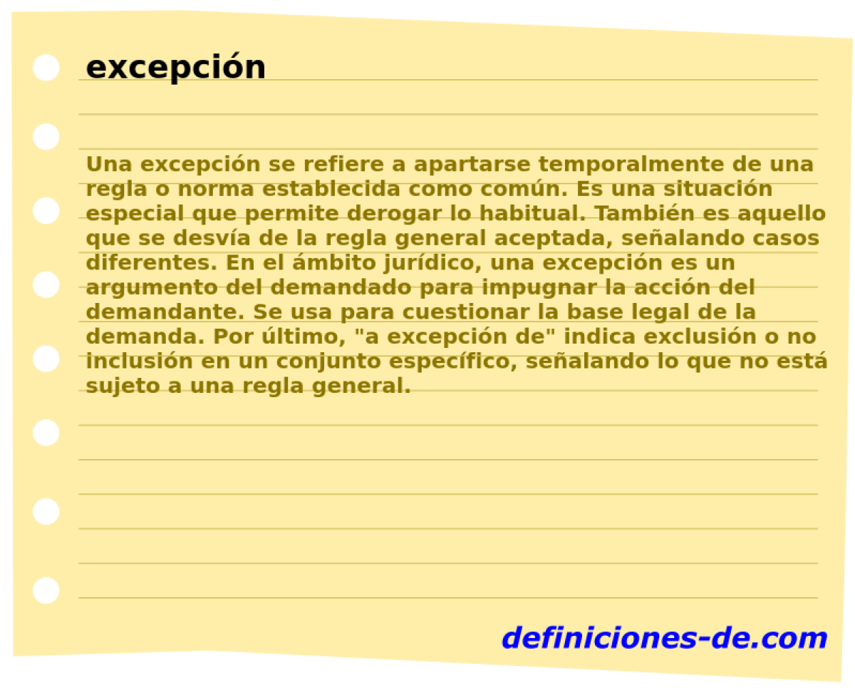 excepcin 