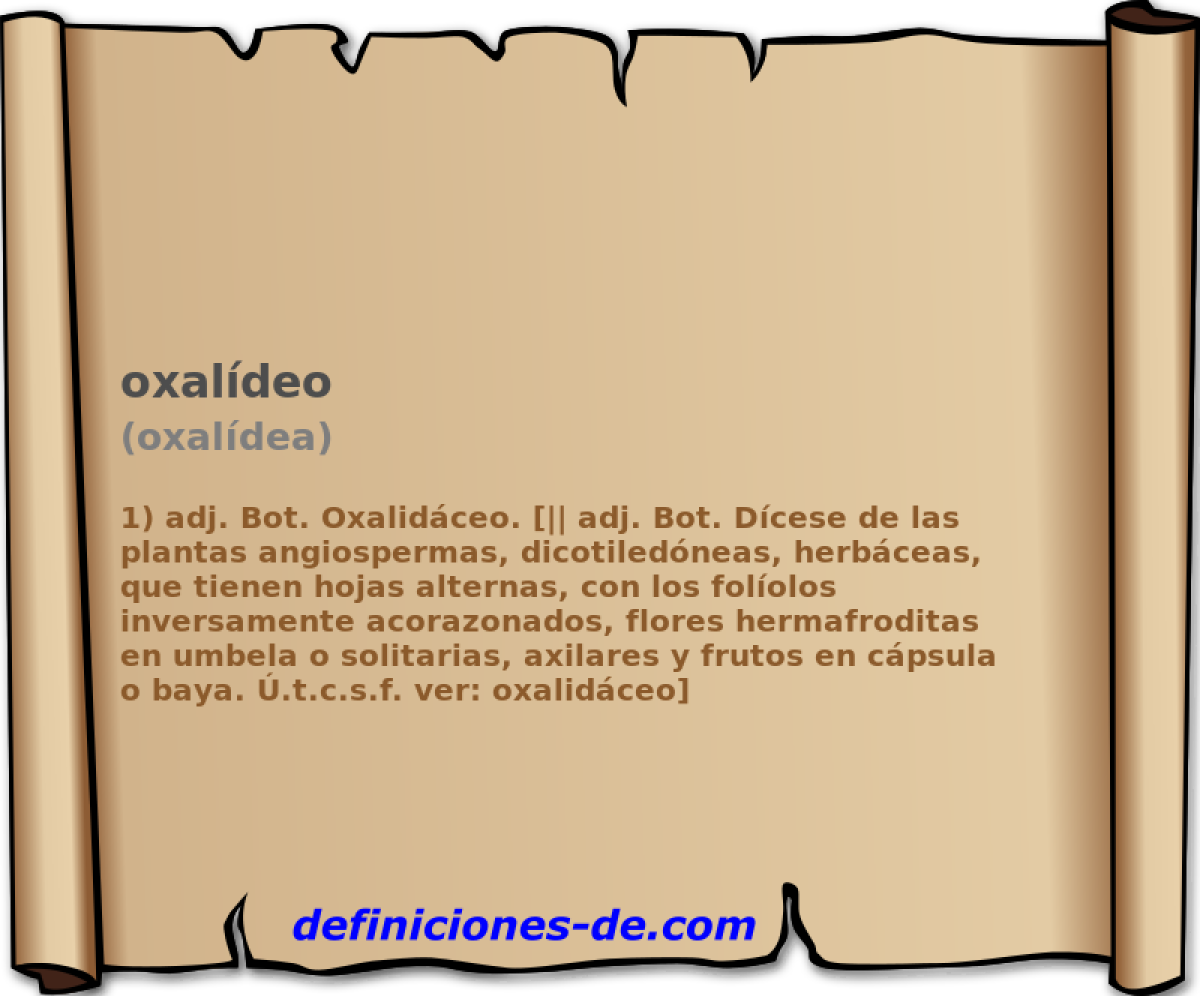oxaldeo (oxaldea)