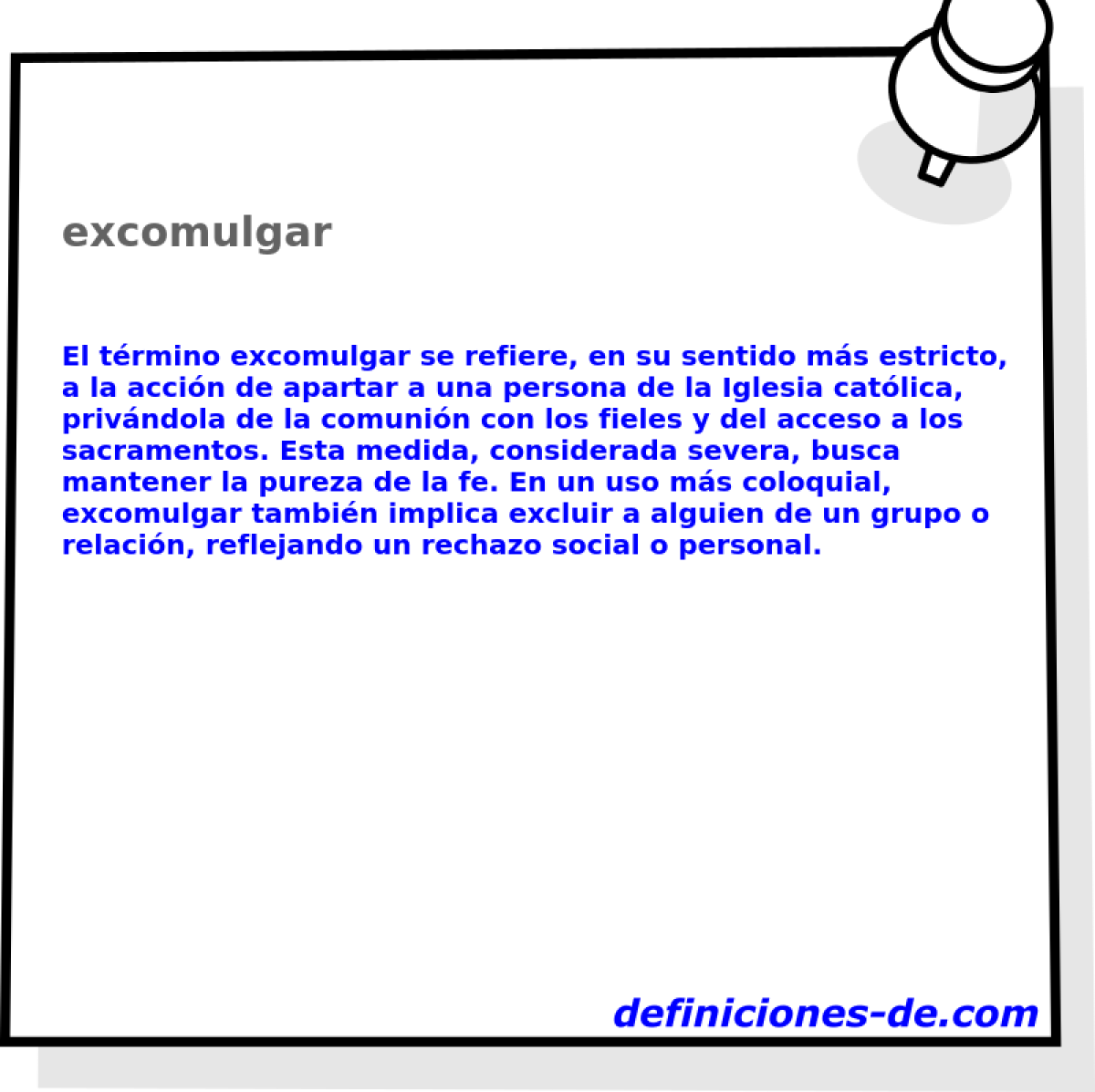 excomulgar 