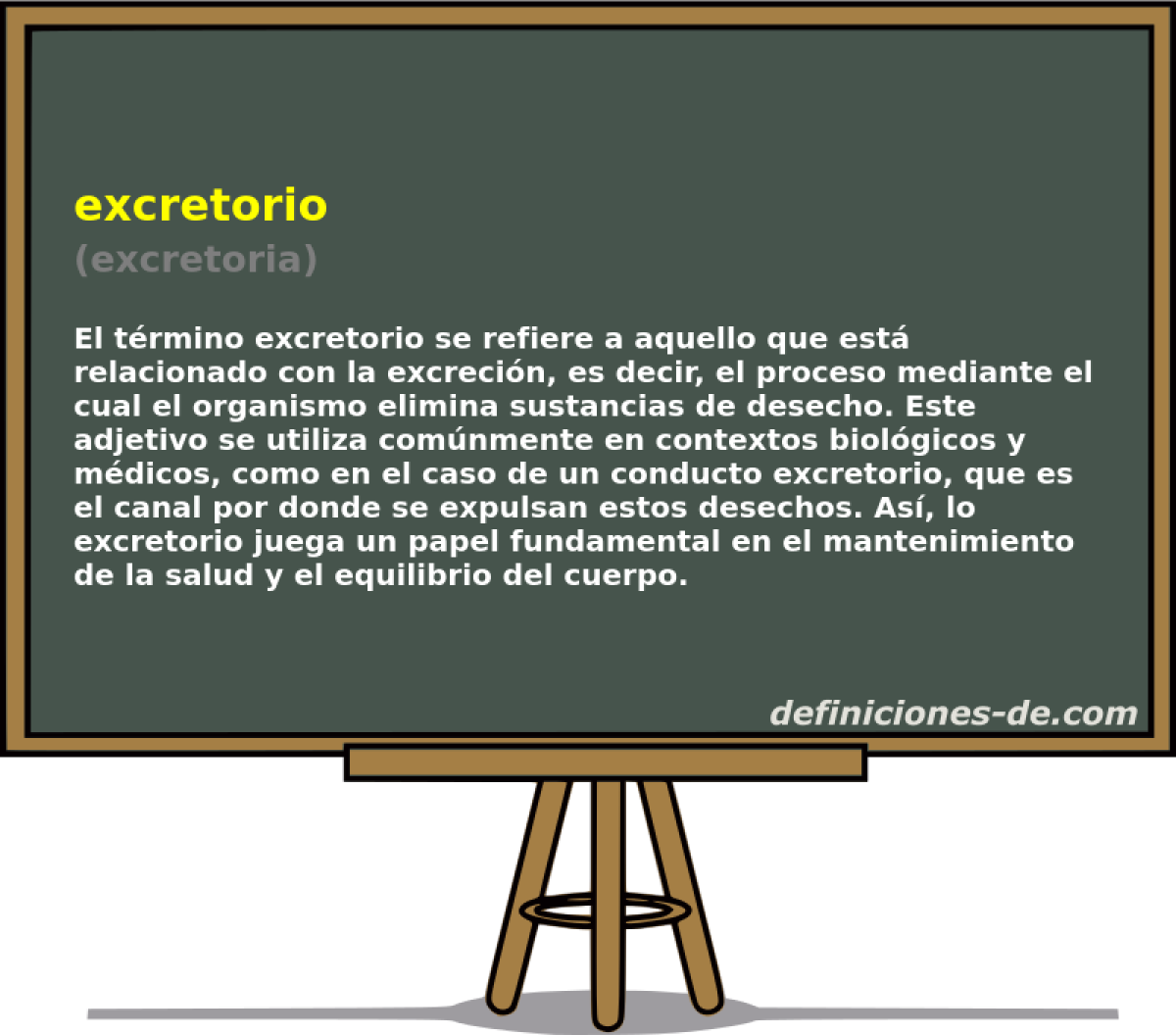 excretorio (excretoria)