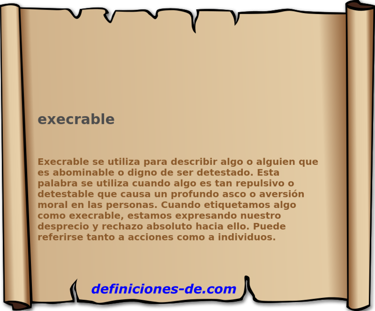 execrable 