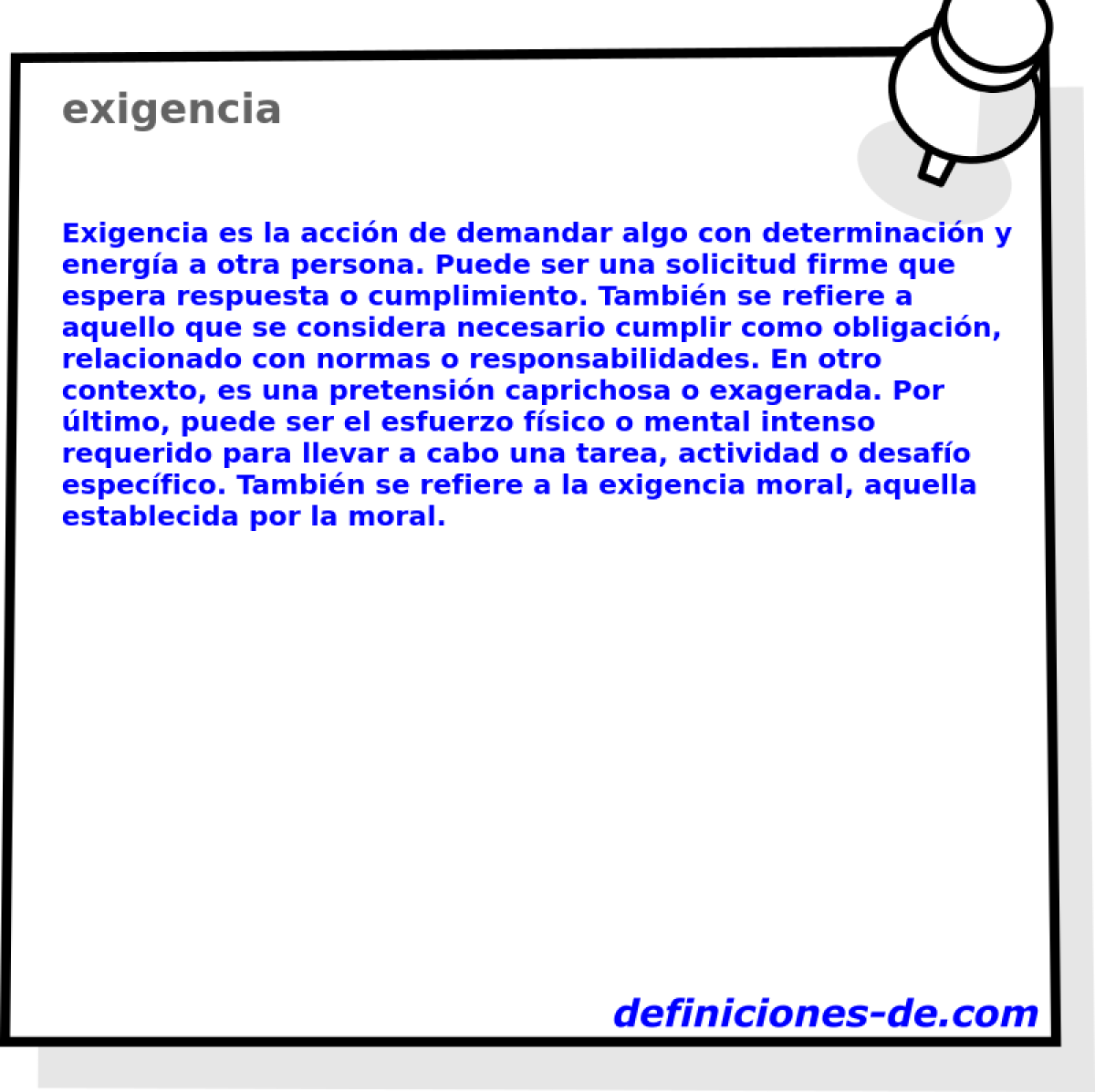 exigencia 