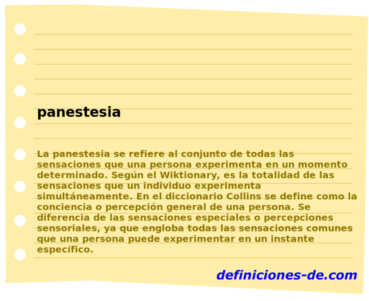 panestesia 