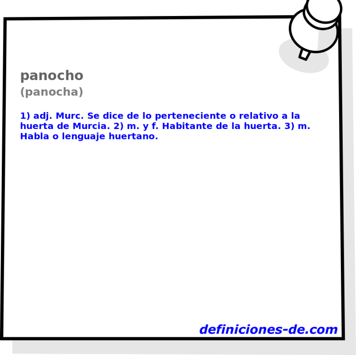 panocho (panocha)