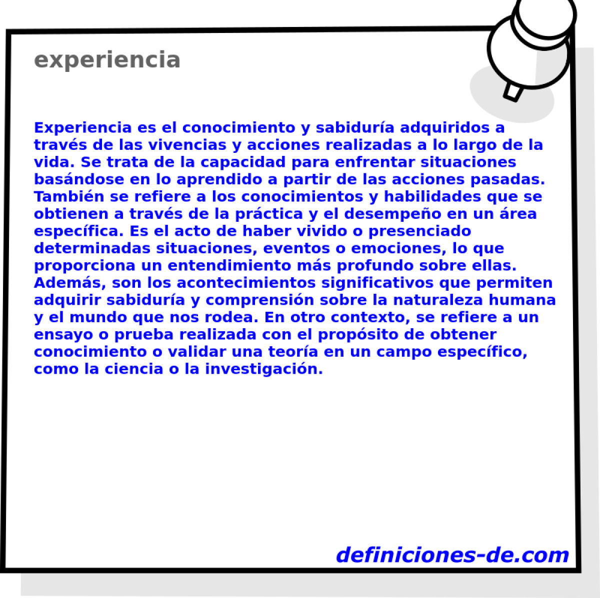 experiencia 