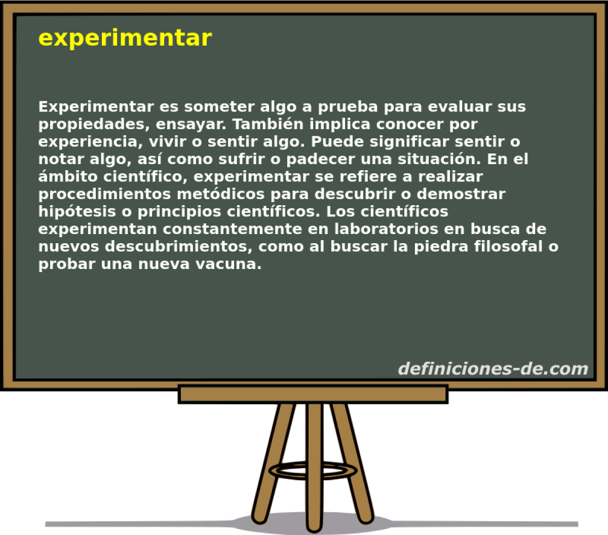 experimentar 