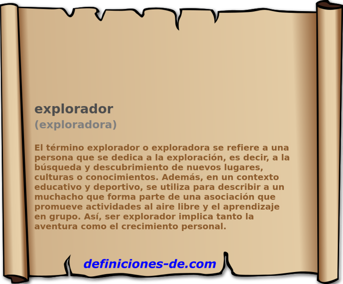 explorador (exploradora)