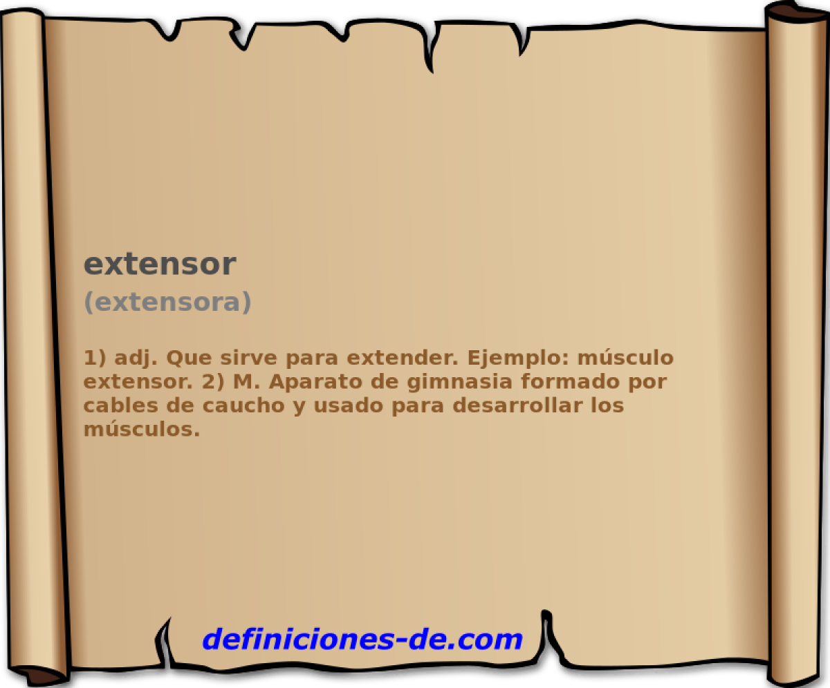 extensor (extensora)