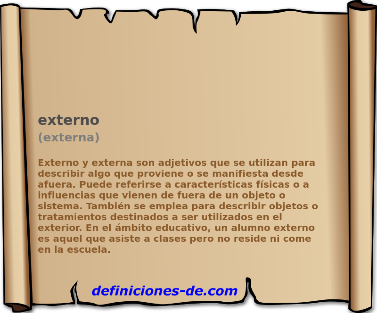 externo (externa)