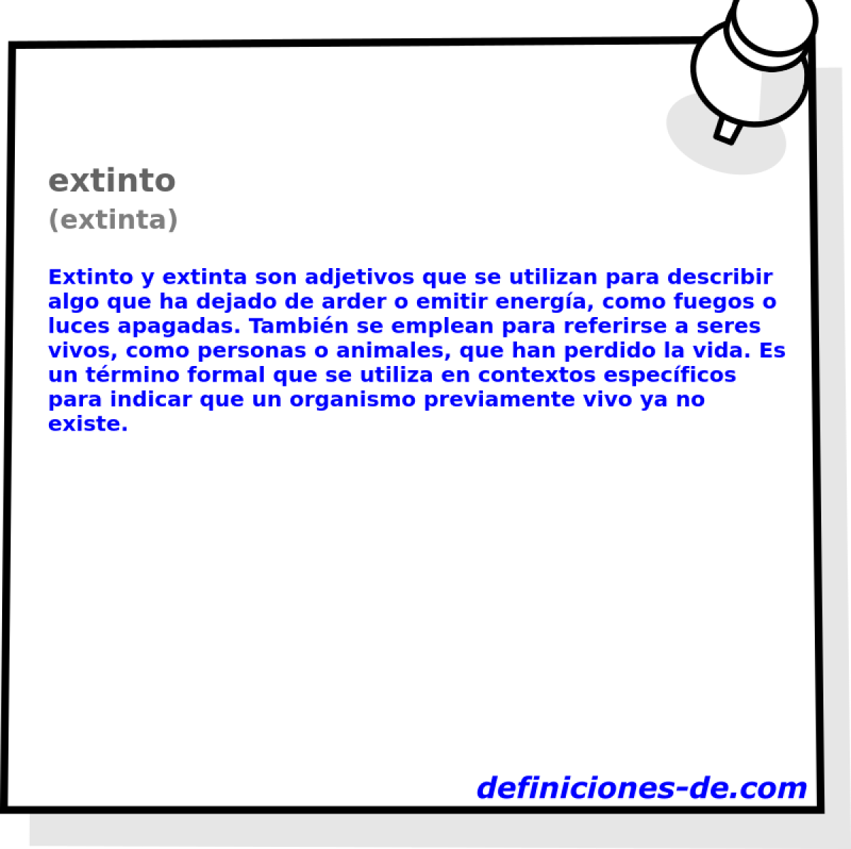 extinto (extinta)