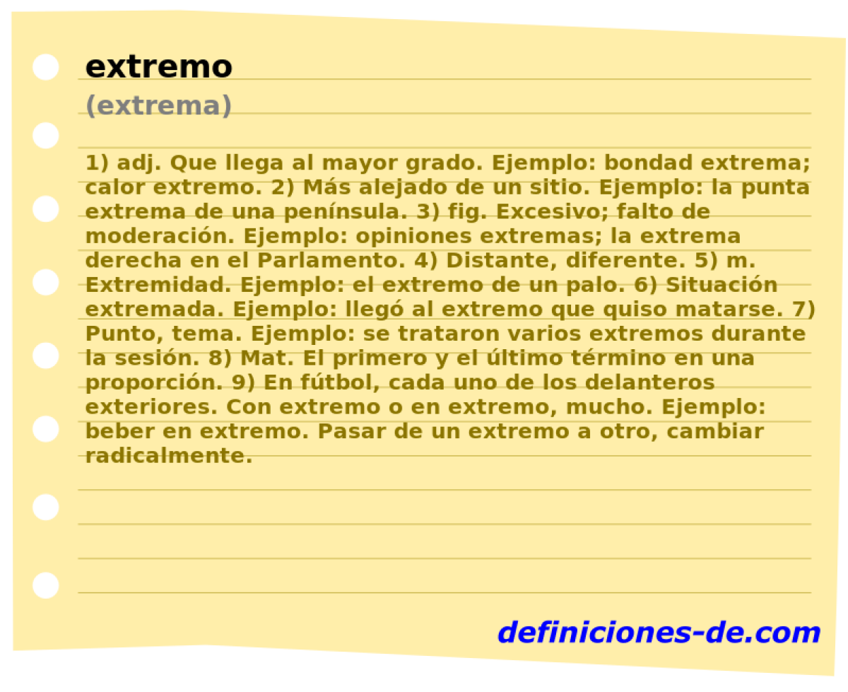 extremo (extrema)