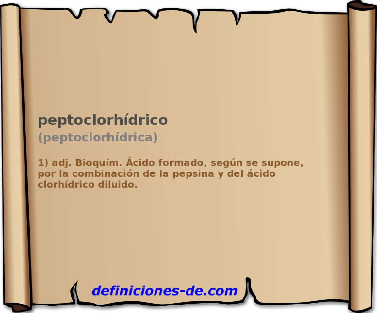 peptoclorhdrico (peptoclorhdrica)