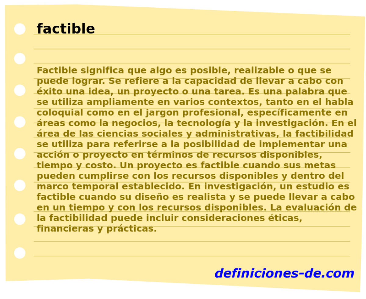 factible 