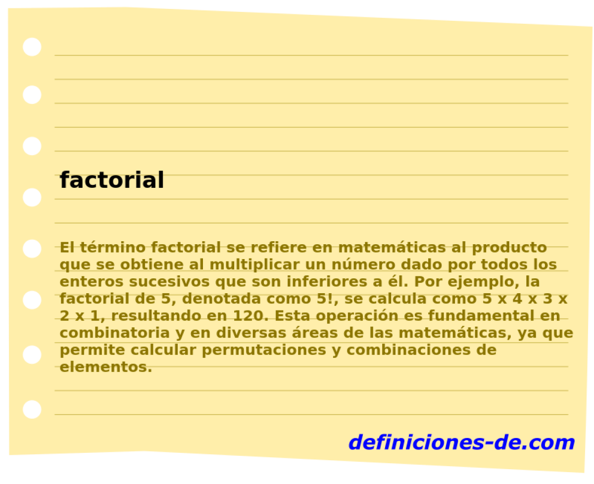 factorial 