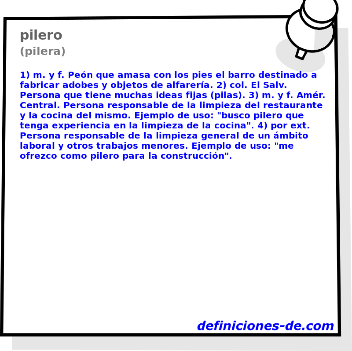 pilero (pilera)