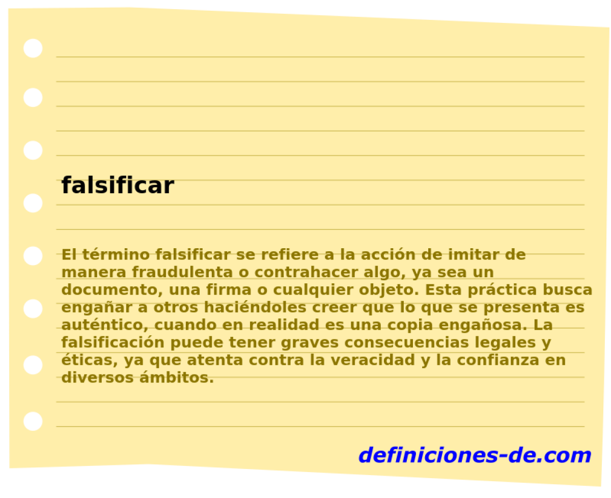 falsificar 