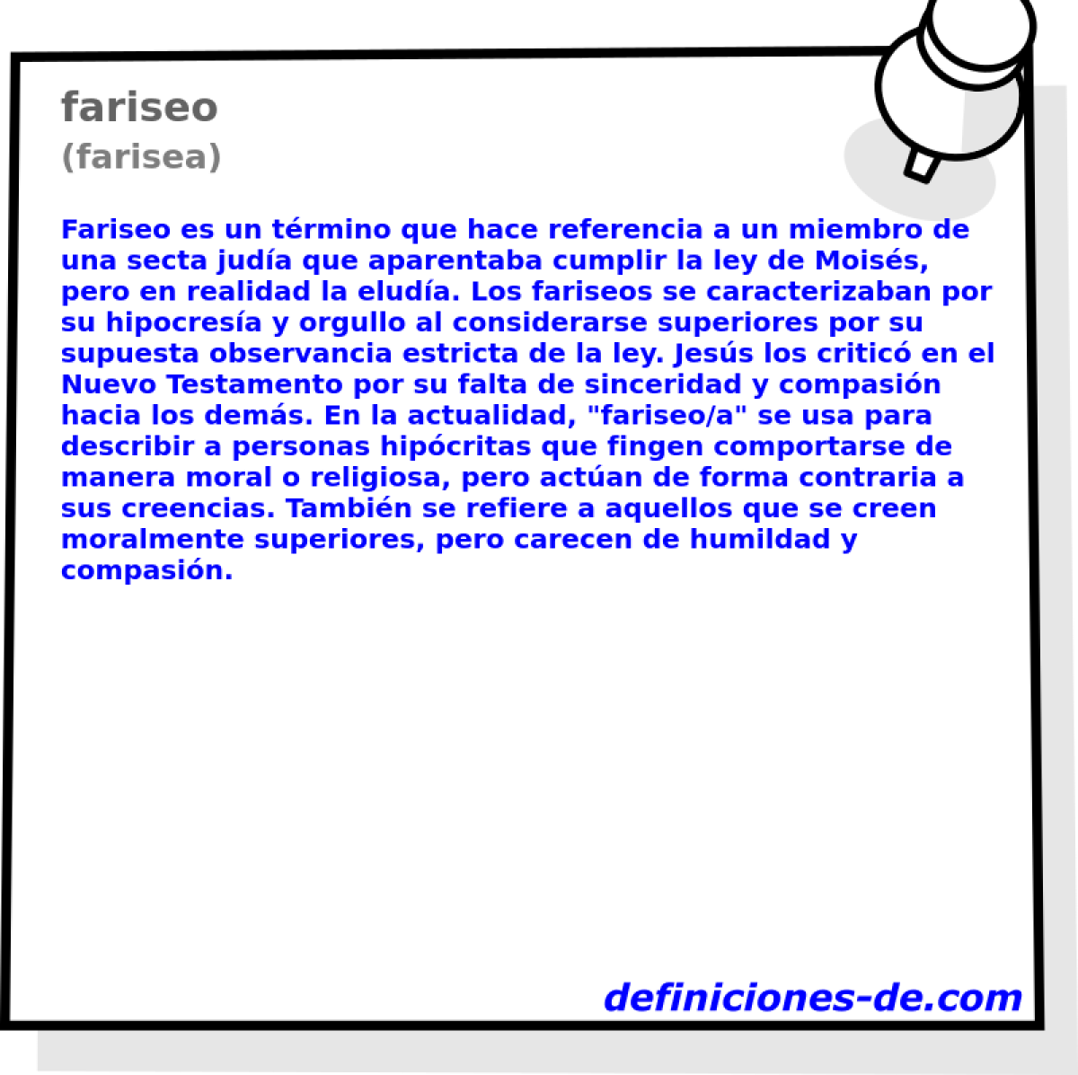 fariseo (farisea)