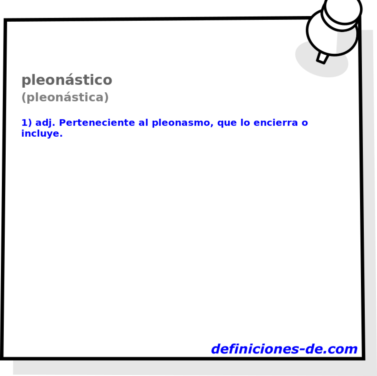 pleonstico (pleonstica)