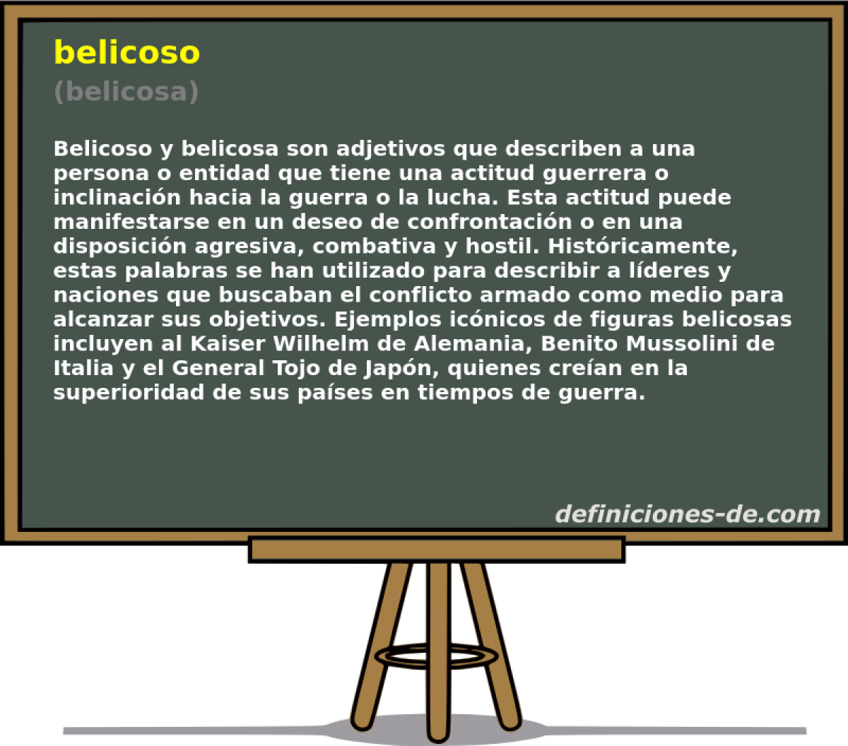 belicoso (belicosa)