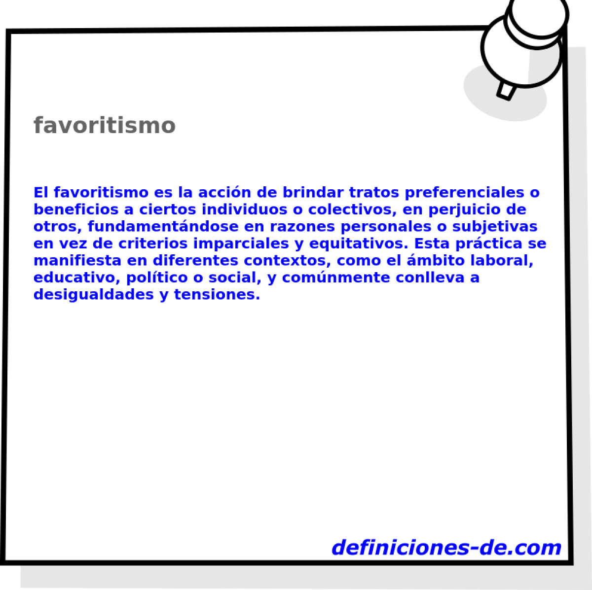 favoritismo 