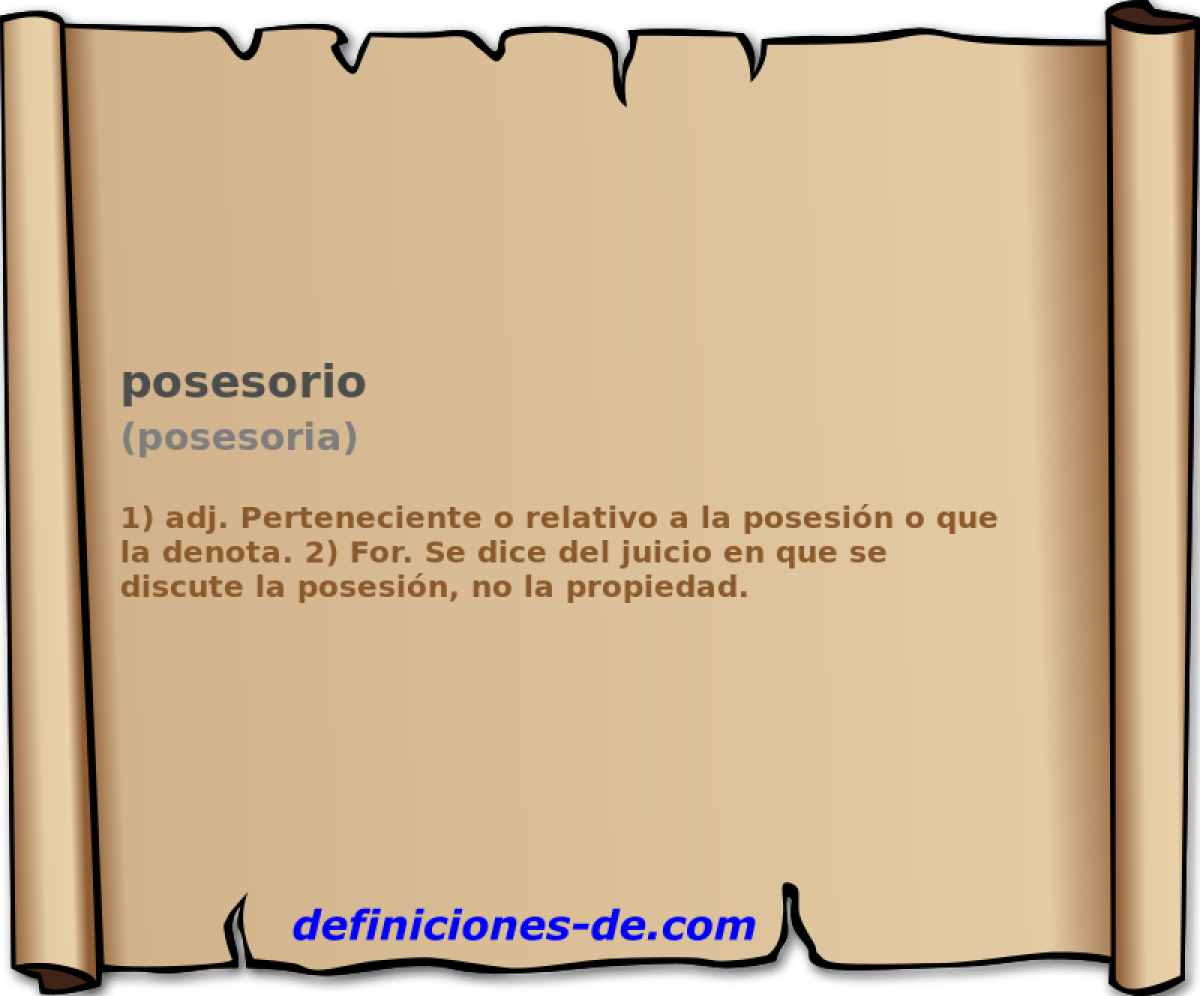 posesorio (posesoria)