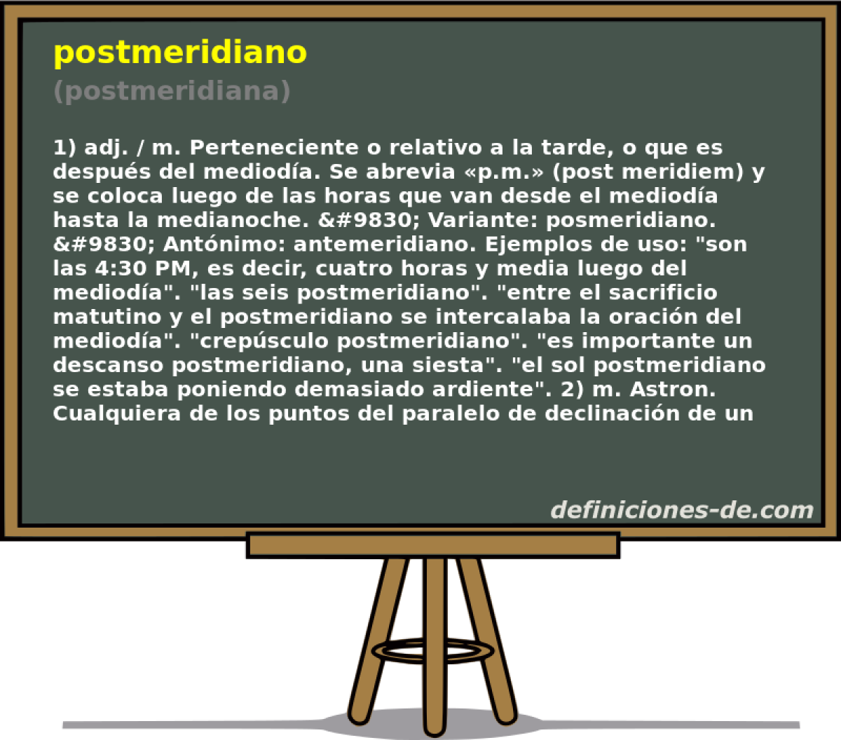 postmeridiano (postmeridiana)