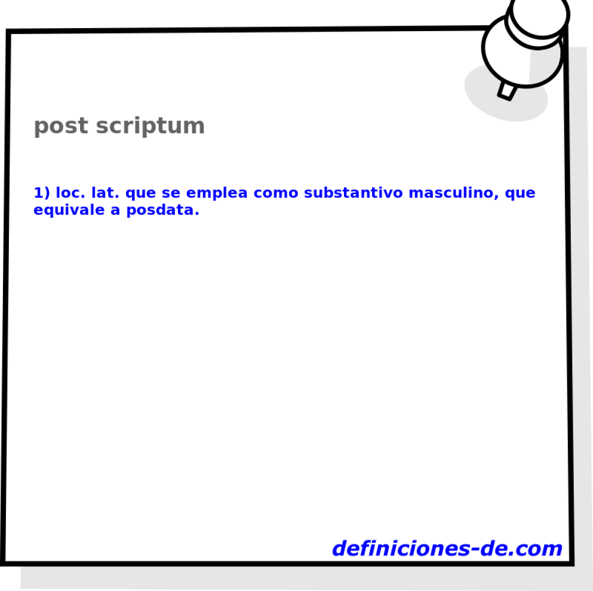 post scriptum 