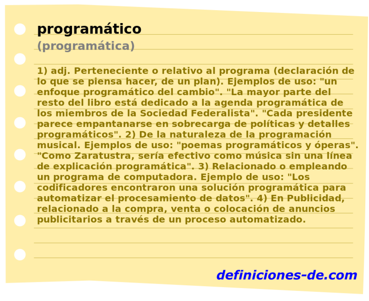 programtico (programtica)
