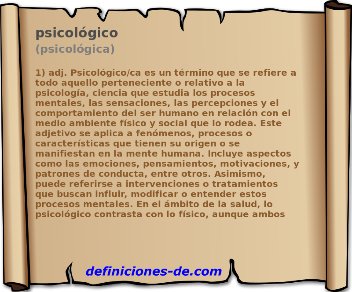 psicolgico (psicolgica)