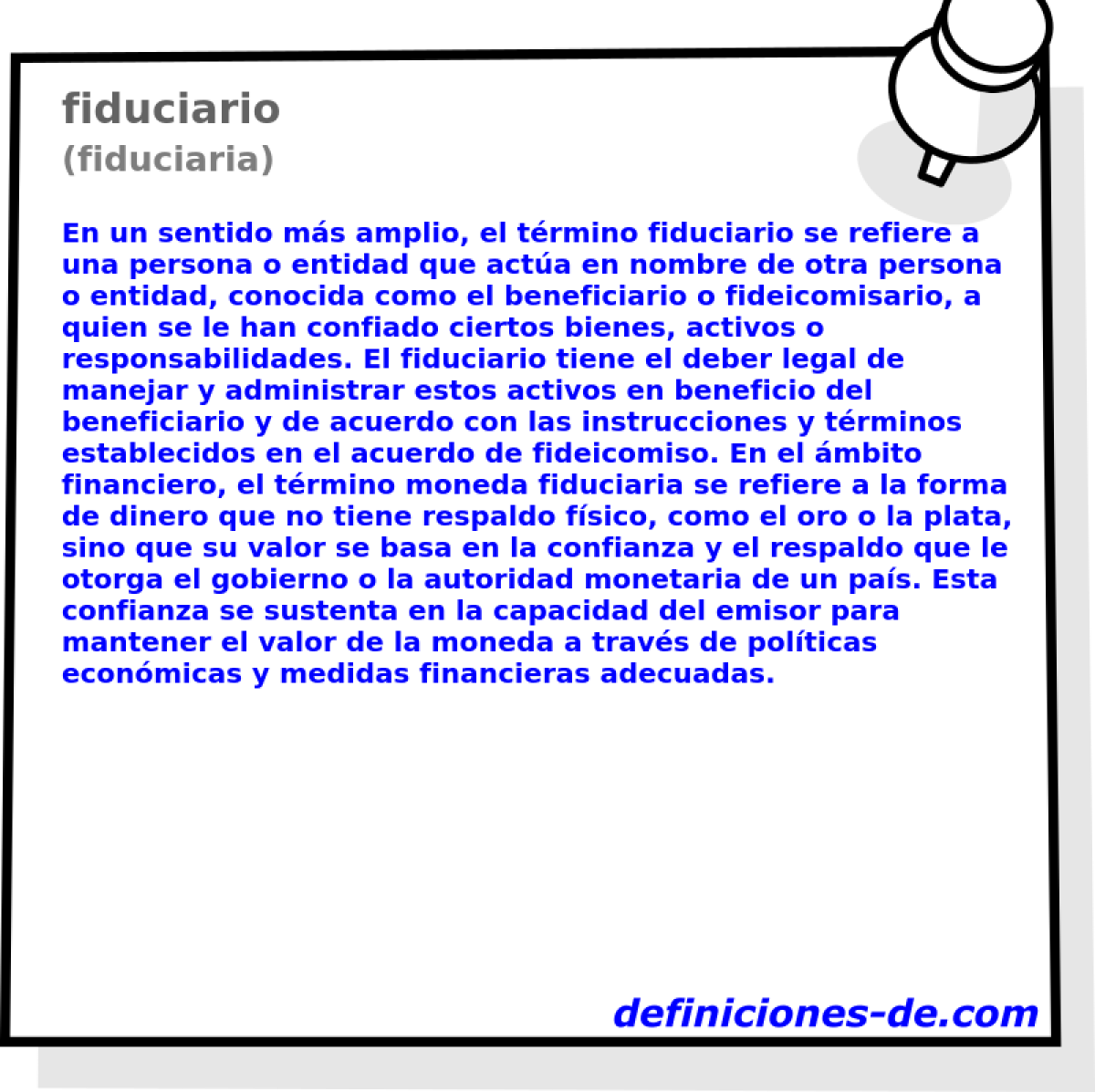 fiduciario (fiduciaria)