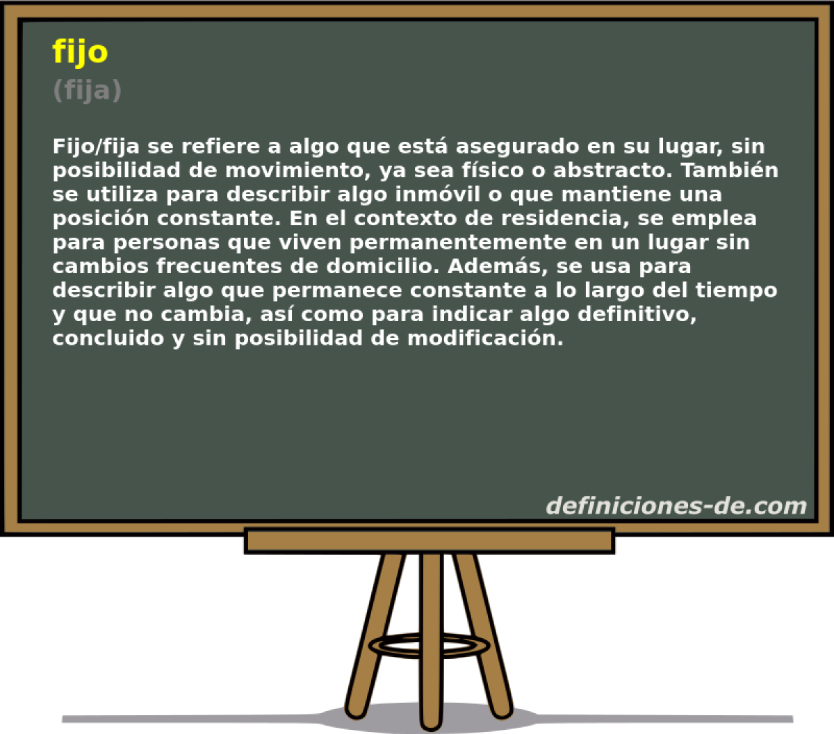 fijo (fija)