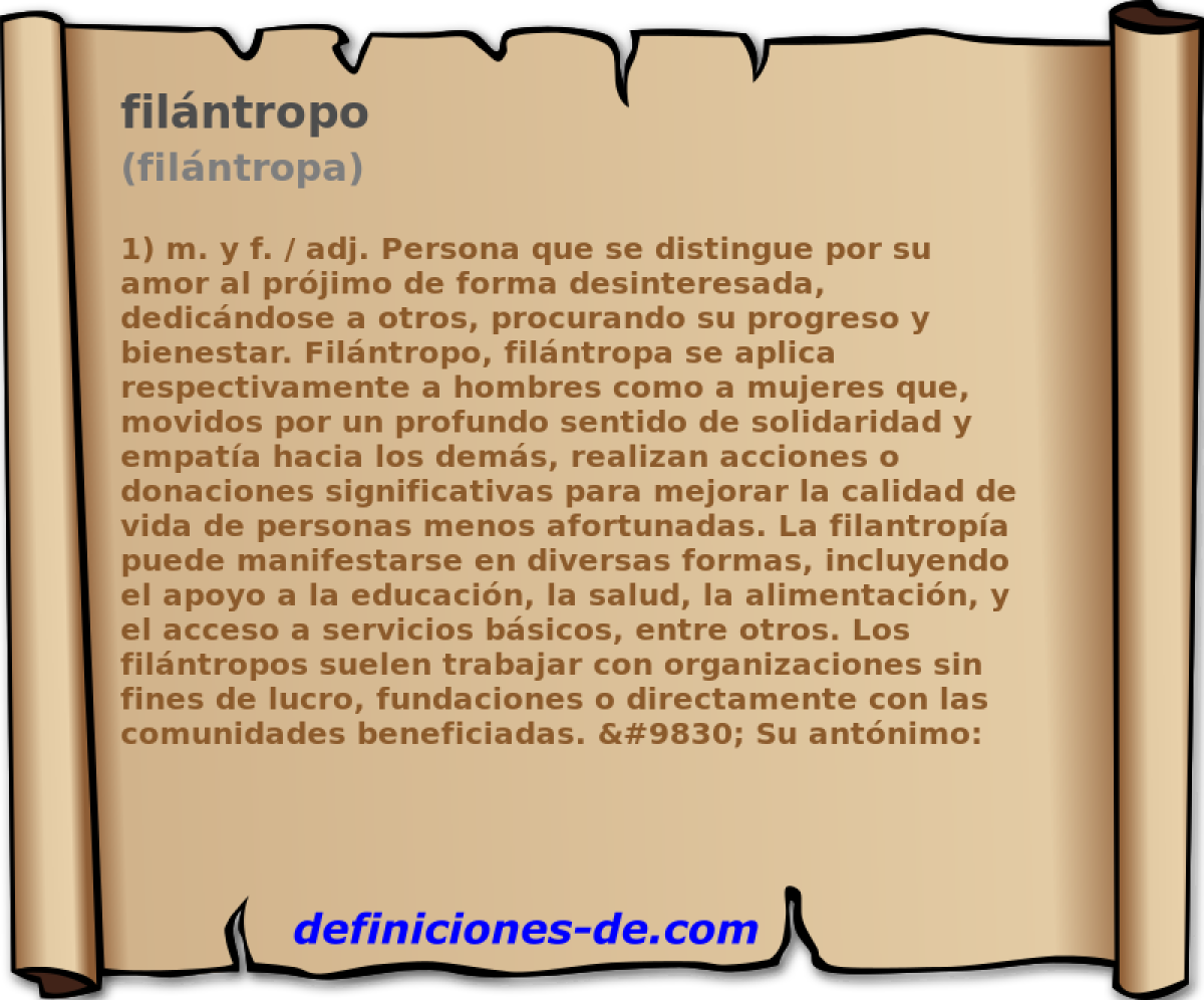 fil�ntropo (fil�ntropa)