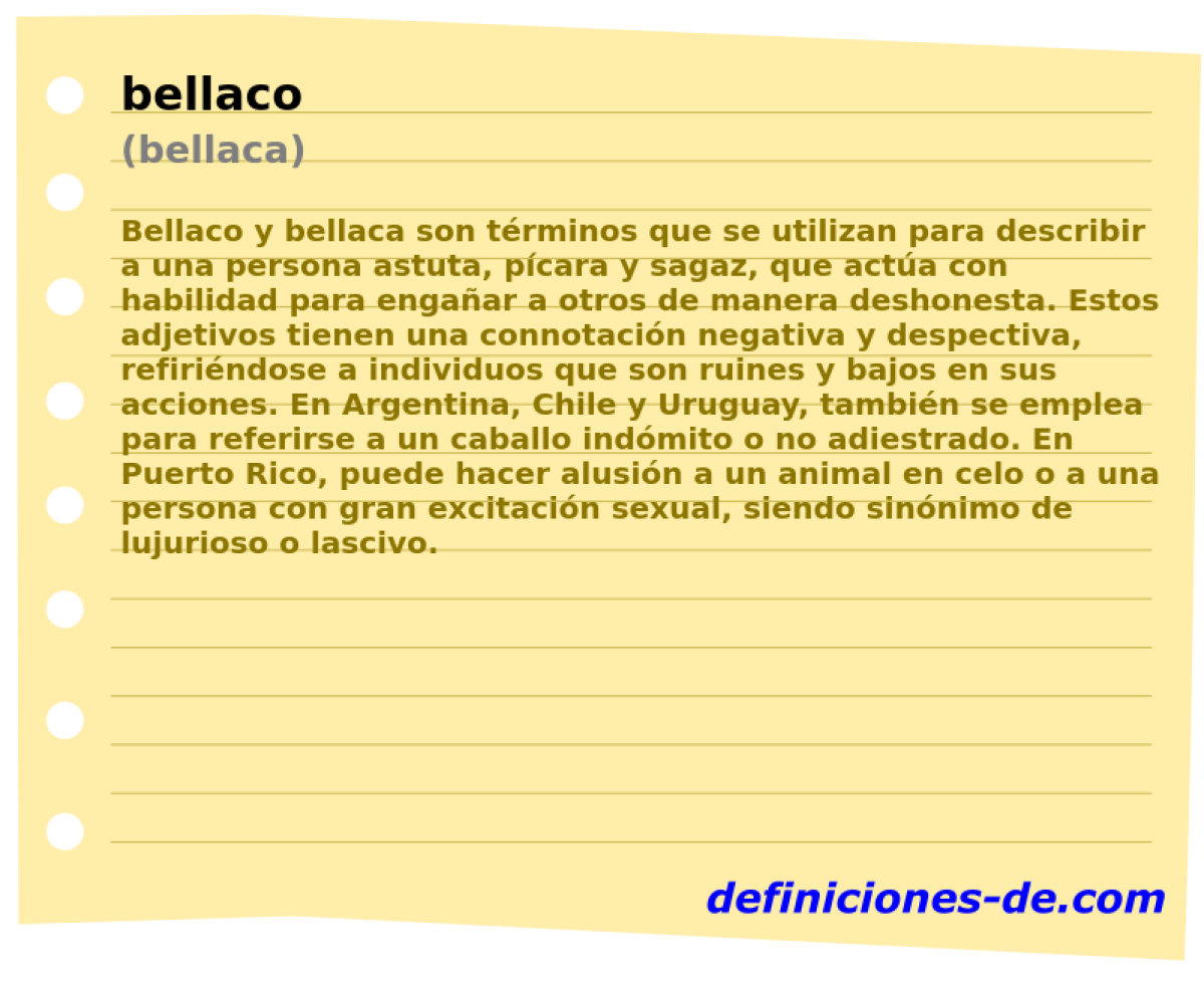 bellaco (bellaca)