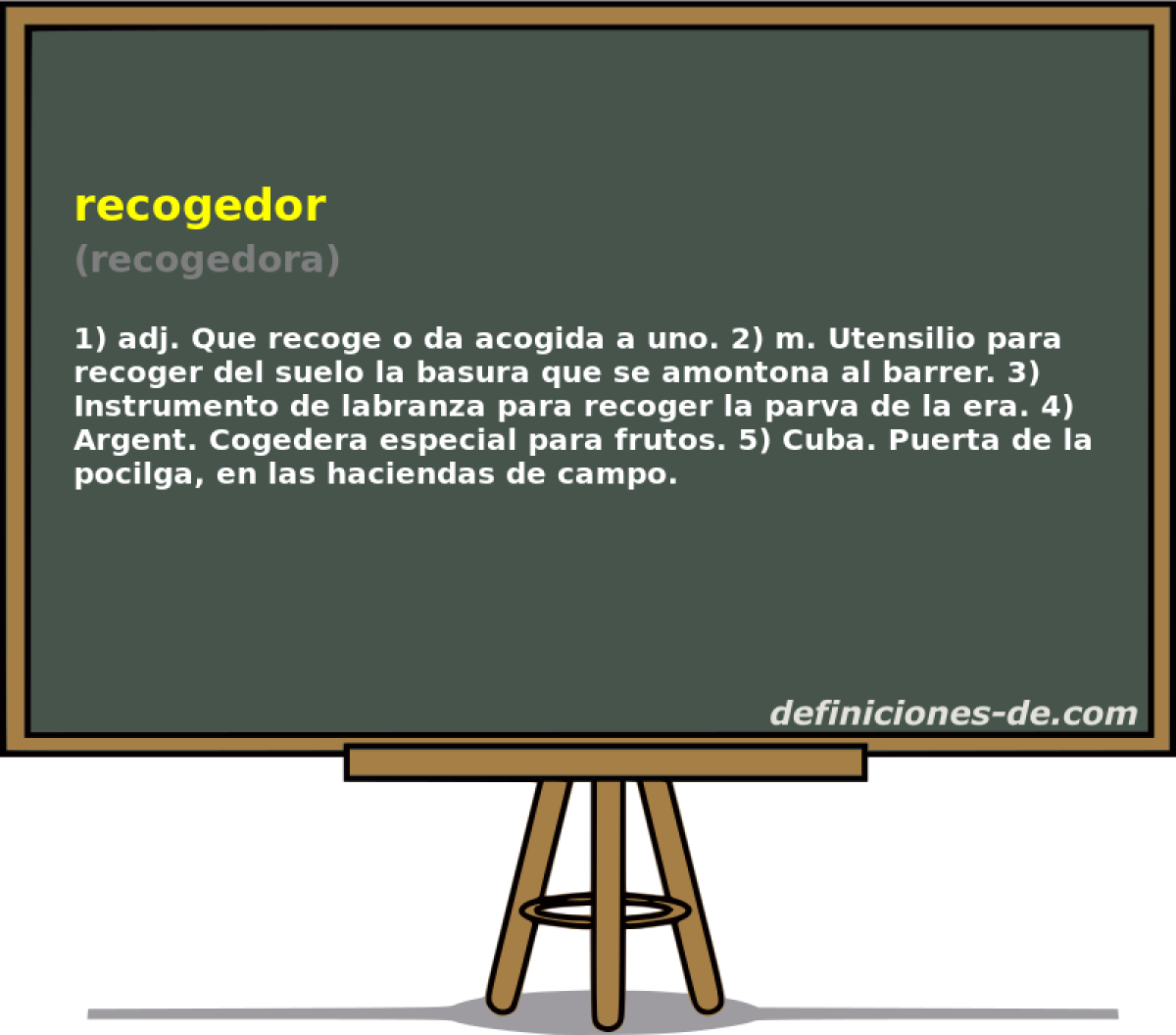 recogedor (recogedora)