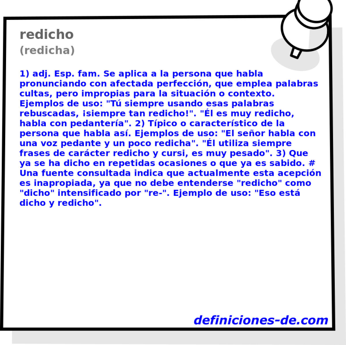 redicho (redicha)
