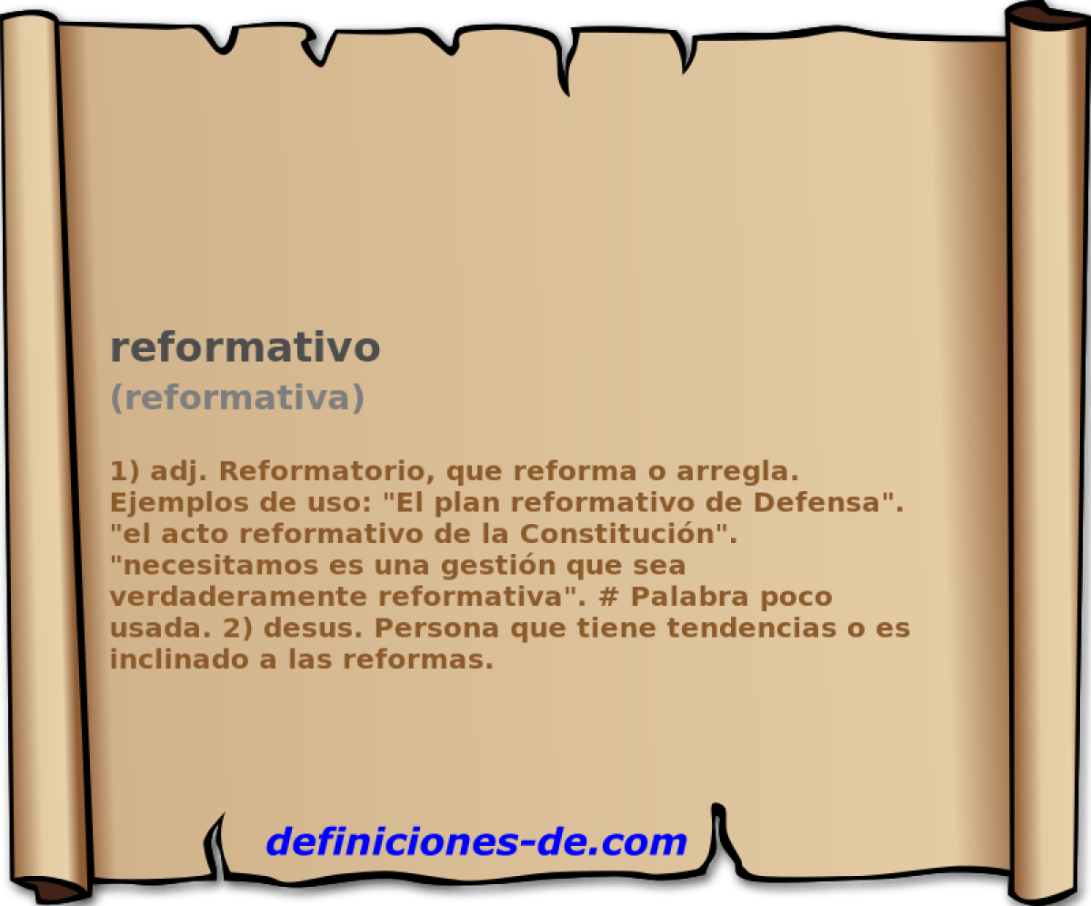 reformativo (reformativa)